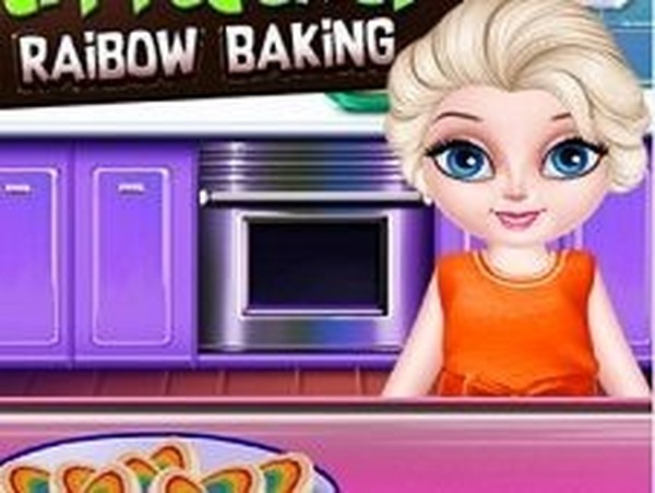 Elsa Little Chef Rainbow Baking Online Cooking Game