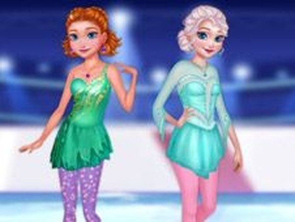Sisters Ice Skating Glam Dress Up Online Game