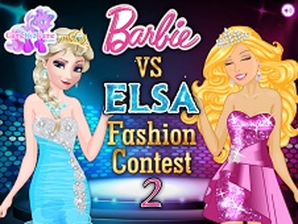 Elsa Vs Barbie Fashion Contest 2 Dress Up Game