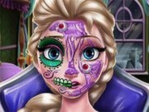 Elsa Scary Halloween Makeup Online Game